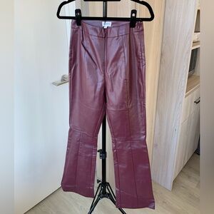 NWT Burgundy Faux Leather Pants